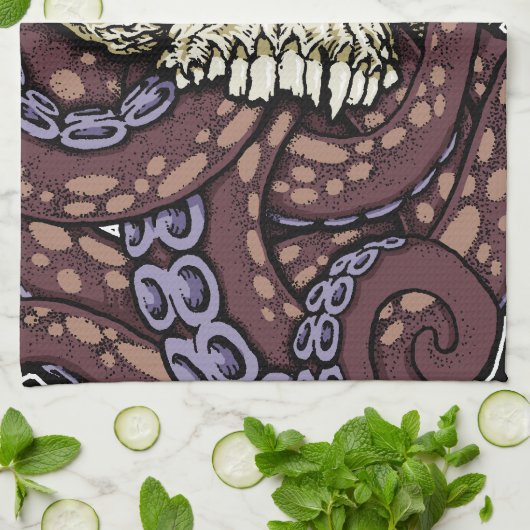 Octoskull Küchentuch (Gefaltet)