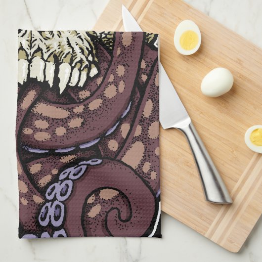 Octoskull Küchentuch (Viertel Falte)