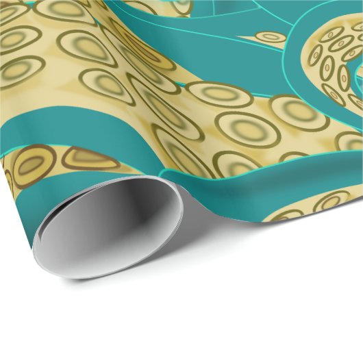 Octoupus Muster Wrapping Paper Geschenkpapier (Rolleneckpunkt)