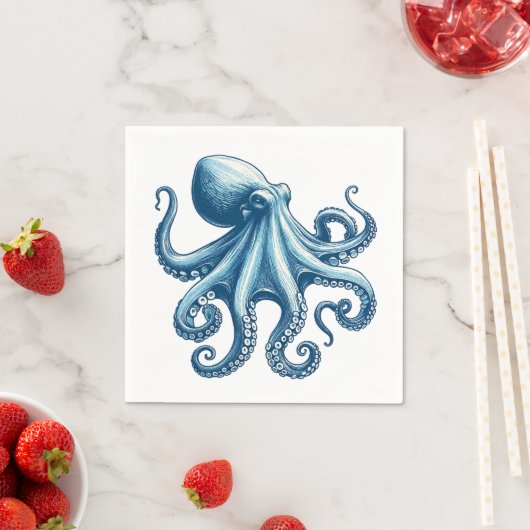 Octupus Nautical Paper Napkins Serviette (Beispiel)