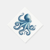 Octupus Nautical Paper Napkins Serviette (Ecke)