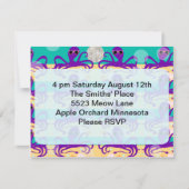 Octupus Octo Party Time Einladung (Vorderseite)