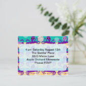 Octupus Octo Party Time Einladung (Stehend Vorderseite)