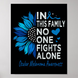 Ocular Melanoma Bewusstseinssonnenblume Unterstütz Poster