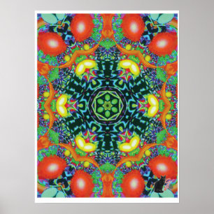 Oculare kinetische Collage Kaleidoskop Poster