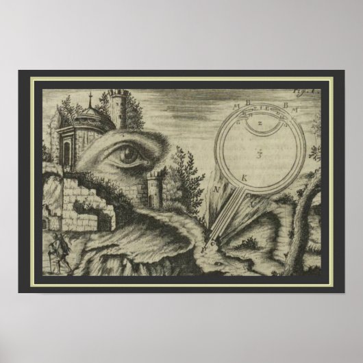 Oculus Artificialis von Johann Zahn 13 x 19 Poster (Vorne)