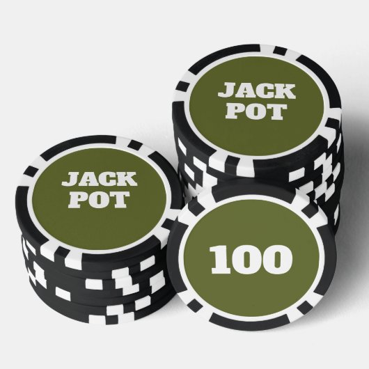 OD-grüne maßgeschneiderte Casinopokerchips Pokerchips (Stapel)