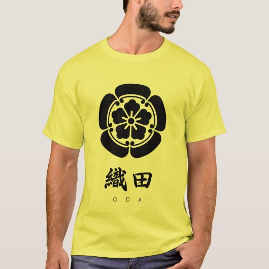 Oda Clan kamon mit Clan-Namen T-Shirt (Vorderseite)