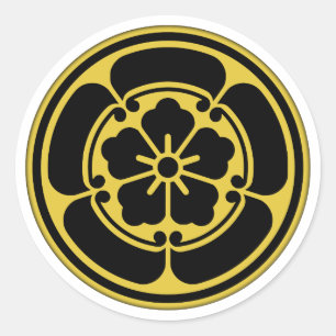 Oda Clan Kamon Runder Aufkleber