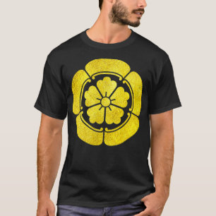 Oda Mon Japanese samurai clan in faux gold T-Shirt