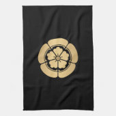 Oda Mon Samurai-Imitat mit gebürstetem Rot auf sch Handtuch (Vertikal)