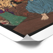 Oda Nobunaga kämpft gegen Samurai um 1800 japanisc Poster (Ecke)