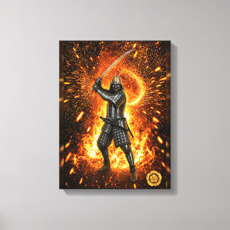 Oda Nobunaga Samurai-Rüstung Feuer 12x16 Leinwanddruck