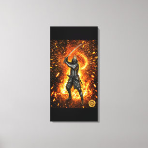 Oda Nobunaga Samurai-Rüstung Feuer 16x32 Leinwanddruck