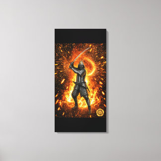 Oda Nobunaga Samurai-Rüstung Feuer 16x32 Leinwanddruck