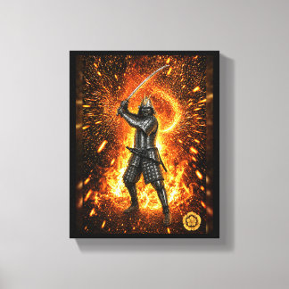 Oda Nobunaga Samurai-Rüstung Feuer 8x10 Leinwanddruck