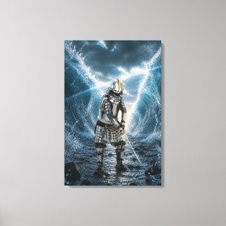 Oda Nobunaga Samurai-Rüstung Wasser 20x30 Leinwanddruck
