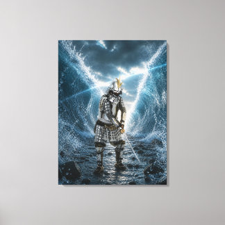 Oda Nobunaga Samurai-Rüstung Wasser 24x32 Leinwanddruck