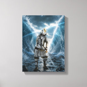 Oda Nobunaga Samurai-Rüstung Wasser 9x12 Leinwanddruck