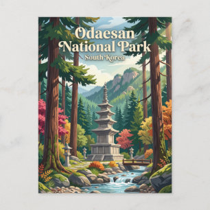 Odaesan-Nationalpark Südkorea Postkarte