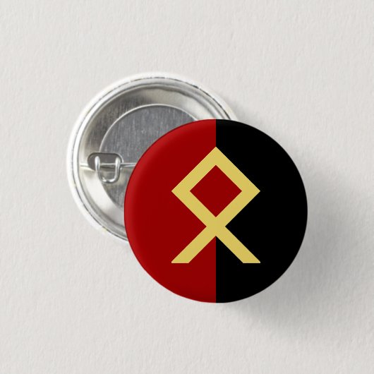 Odal Rune Abzeichen Button (Vorne & Hinten)