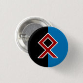 Odal Rune Abzeichen - Leben, Geist, Boden und Meer Button (Vorne & Hinten)