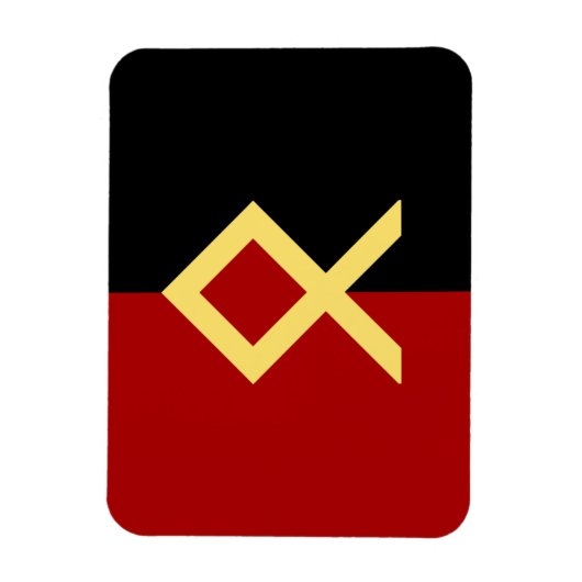Odal Rune Flag Magnet (Vertikal)