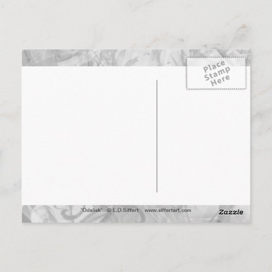 Odalisk Postkarte (Rückseite)