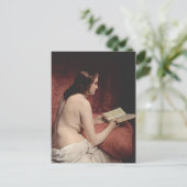 Odaliske mit Buch Postkarte (Stehend Vorderseite)