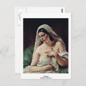 Odalisque von Hayez Francesco Postkarte (Vorne/Hinten)