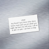 ODAT MAGNETISCHE VISITENKARTE (Beispiel)