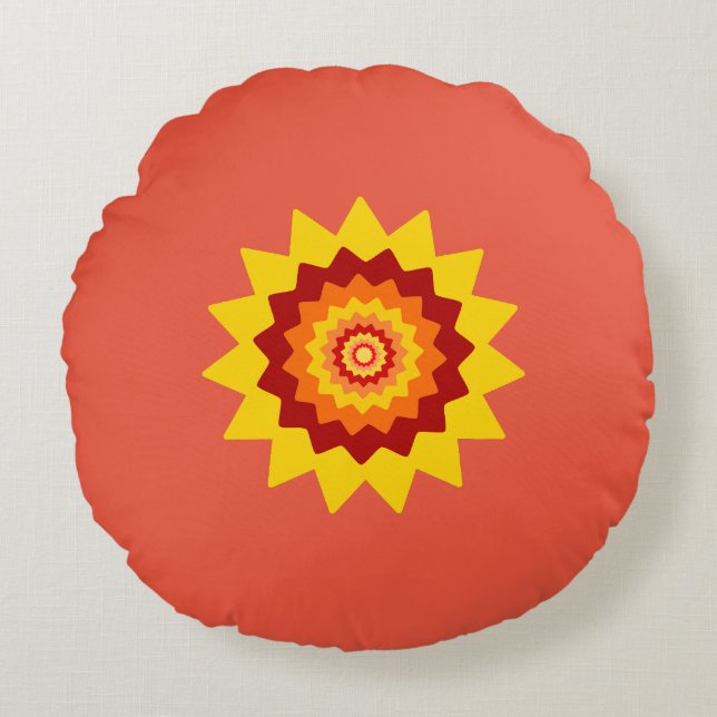 Odd Blume Pillow Rundes Kissen (Vorderseite)
