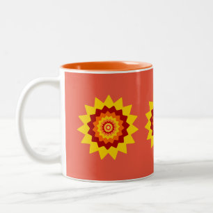 Odd-Blume-Tasse Zweifarbige Tasse
