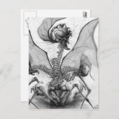 Odd Bone Fellow Fantasy Goth Skelett Monster Art Postkarte (Vorne/Hinten)