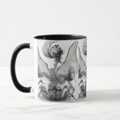 Odd Bone Fellow Goth Horror Skelettin Monster Art Tasse (Links)
