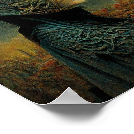 Odd Creature Dark Fantasy Horror Art Poster (Ecke)