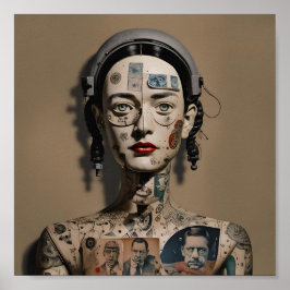 Odd Doll Surrealist AI-Bild 009 P Poster