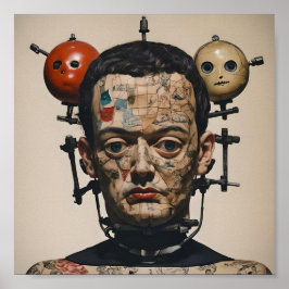 Odd Doll Surrealist AI-Bild 010 P Poster