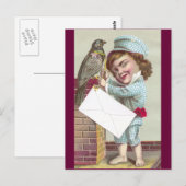 Odd Fellow schickt Brieftaubenpost Postkarte (Vorne/Hinten)