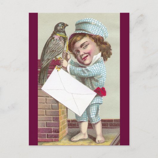 Odd Fellow schickt Brieftaubenpost Postkarte (Vorderseite)