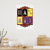 Odd Fellows - Emblematisches Grad-Diagramm Poster (Küche)