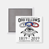 Odd Fellows Magnet zum 200. Jahrestag (Vorderseite/Rückseite)