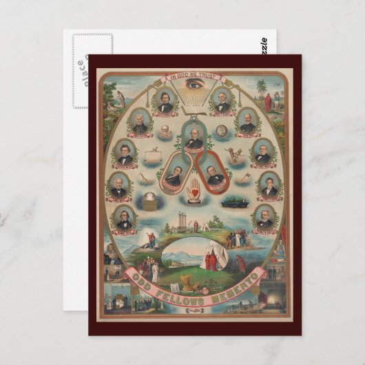 Odd Fellows Postcard Postkarte (Vorne/Hinten)
