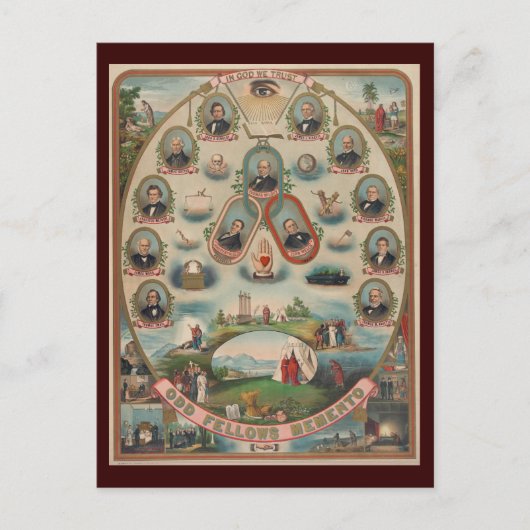 Odd Fellows Postcard Postkarte (Vorderseite)