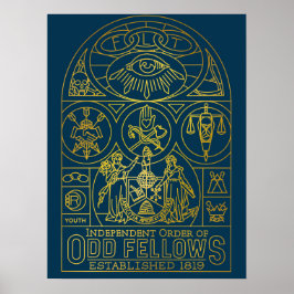 Odd Fellows SGL Mural Monoline Poster