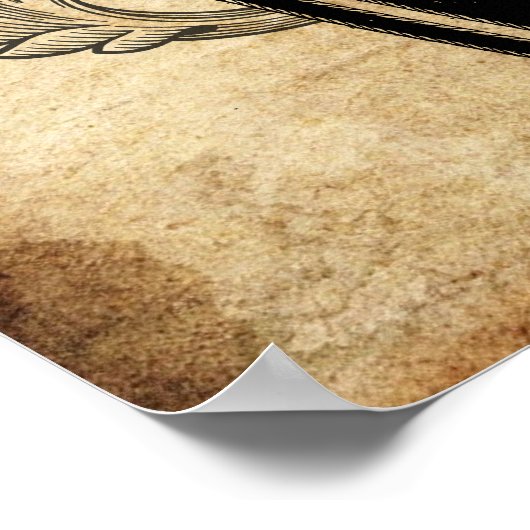 Odd Fellows Skull und Collar Poster (Ecke)