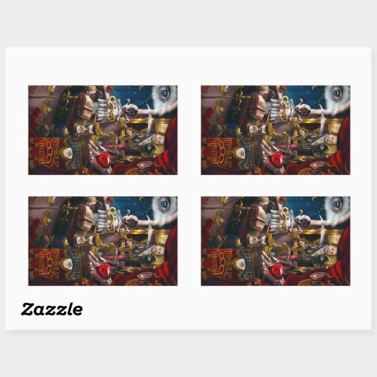 Odd Fellows Symbolic Vanitas Rechteckiger Aufkleber (Blatt)