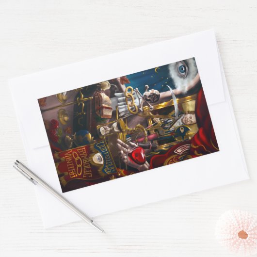 Odd Fellows Symbolic Vanitas Rechteckiger Aufkleber (Umschlag)