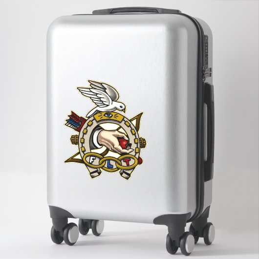 Odd Fellows Tattoo Style Horseshoe Trivet Aufkleber (Koffer)