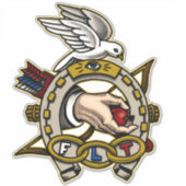 Odd Fellows Tattoo Style Horseshoe Trivet Aufkleber (Vorderseite)